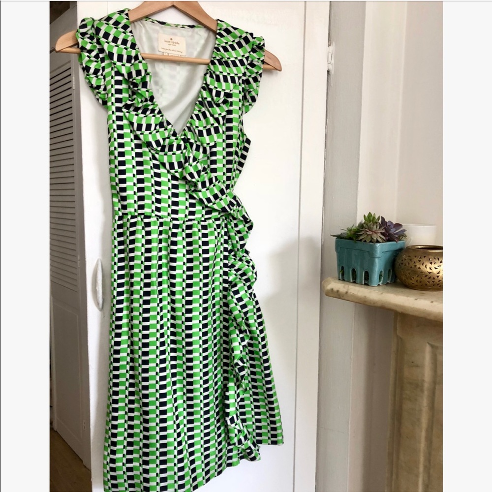 Geometric Kate Spade wrap dress